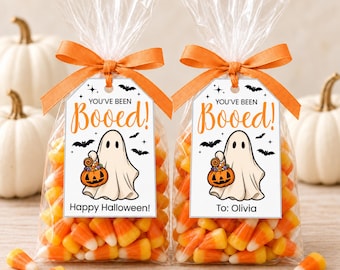 You've Been Booed Gift Tags: Printable PDF & Editable Canva Template