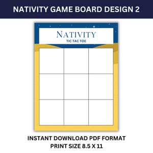 Nativity Tic Tac Toe Game | Printable Christmas Activity for Kids - Etsy