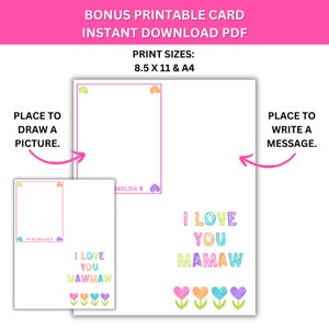 Mother's Day Gift All About My Mamaw/mawmaw Printable Grandparents Day ...