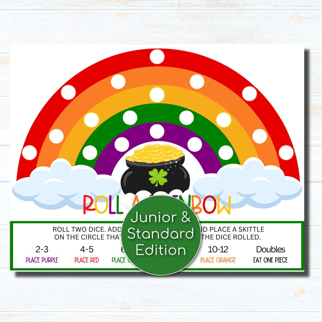 St. Patrick's Day Games Roll A Rainbow Kids Party Games