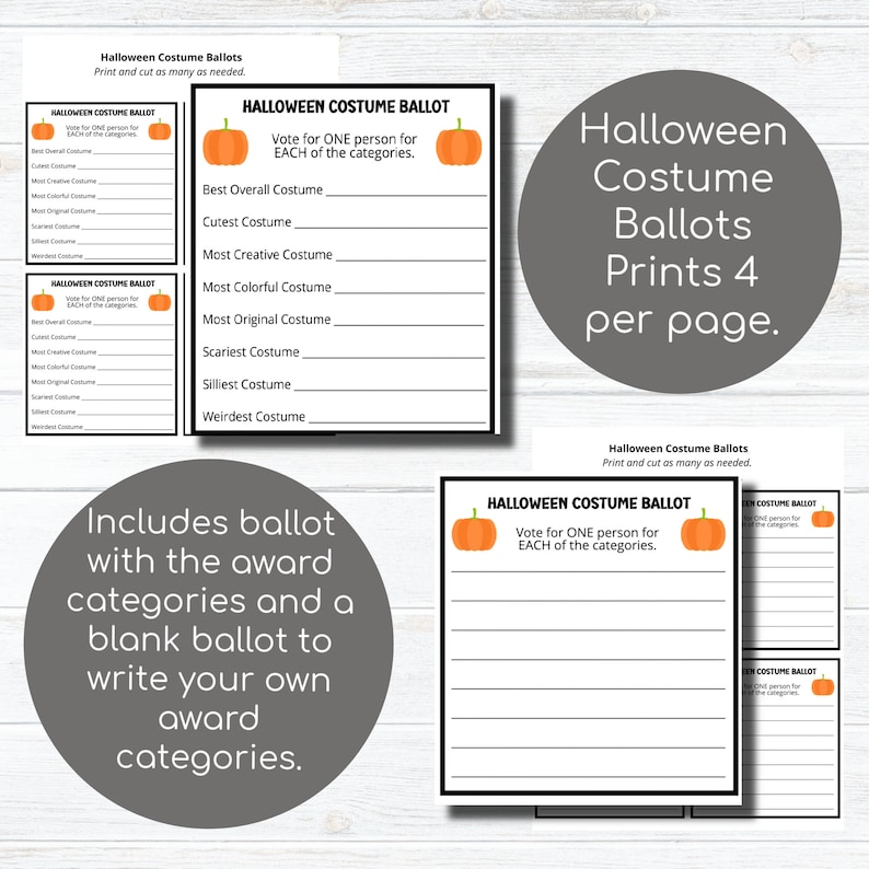 Halloween Costume Printable Printable Halloween Costume Etsy
