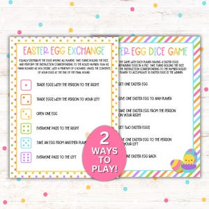 Easter Egg Exchange Dice Game: Fun Easter Activity (Instant Download)