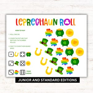 Leprechaun Roll & Cover Game | St. Patrick's Day Math (Printable PDF)