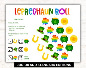 Leprechaun Roll & Cover Game | St. Patrick's Day Math (Printable PDF)