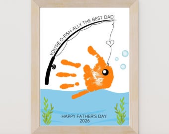 Father's Day Handprint Fish Craft | Printable Gift for Dad (PDF)