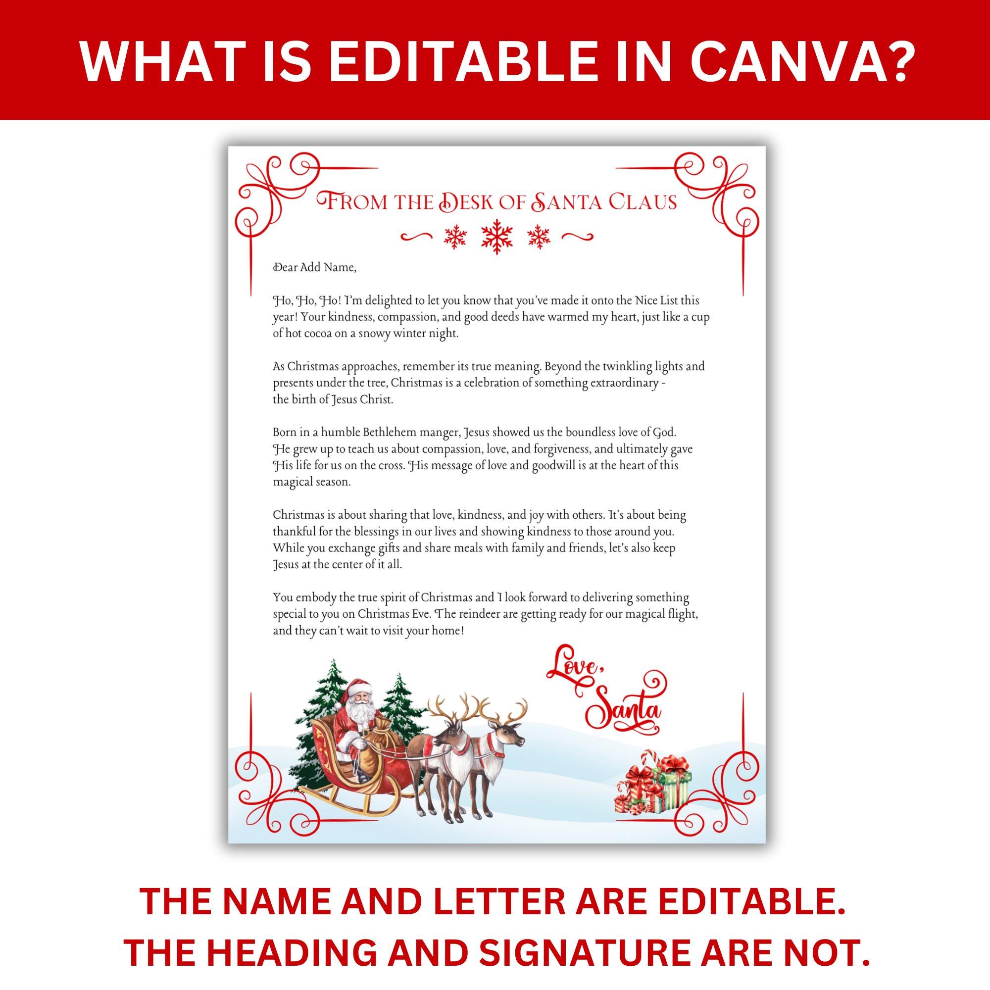 Personalized Letter From Santa & Nice List Certificate - Christian ...