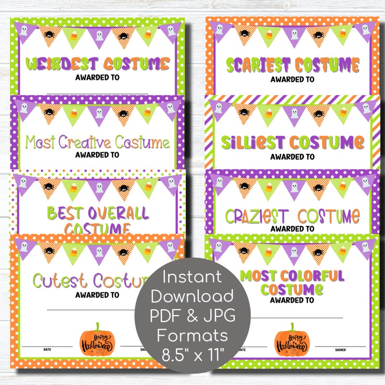 Halloween Costume Printable Printable Halloween Costume Etsy