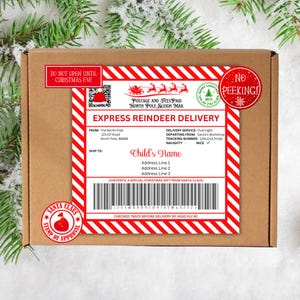 Personalized Santa Mail Label | Editable North Pole Mail Template