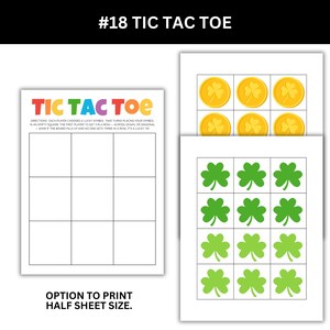 st. patrick's day tic tac toe.