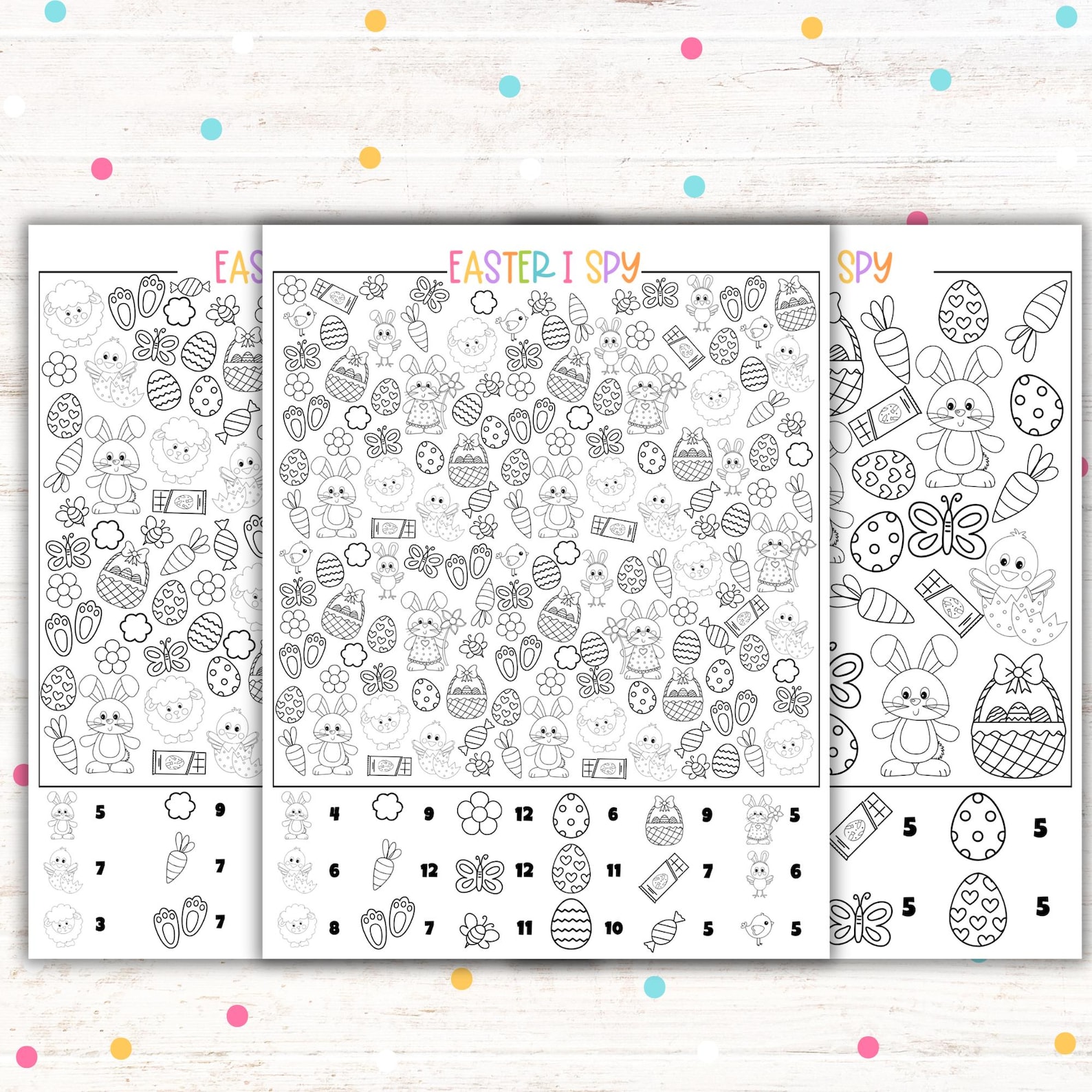 Easter I Spy Printable Game | Fun Kids Activity | Instant Download PDF ...