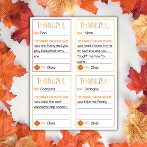 Thanksgiving Gratitude Cards: Printable Thankful Cards (Instant Download) image 4
