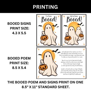 You've Been Booed Kit: Halloween Game, Poem & Door Signs (canva ...