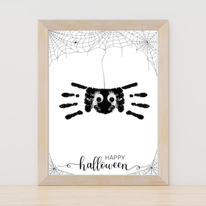 Spider Web Handprint Craft: Halloween Kids Activity (Instant Download PDF)
