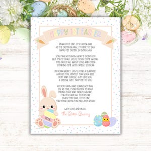 Babys erstes Ostern, Brief vom Osterhasen, bedruckbar und bearbeitbar, 8,5 x 11 und A4 Größen, Instant Download