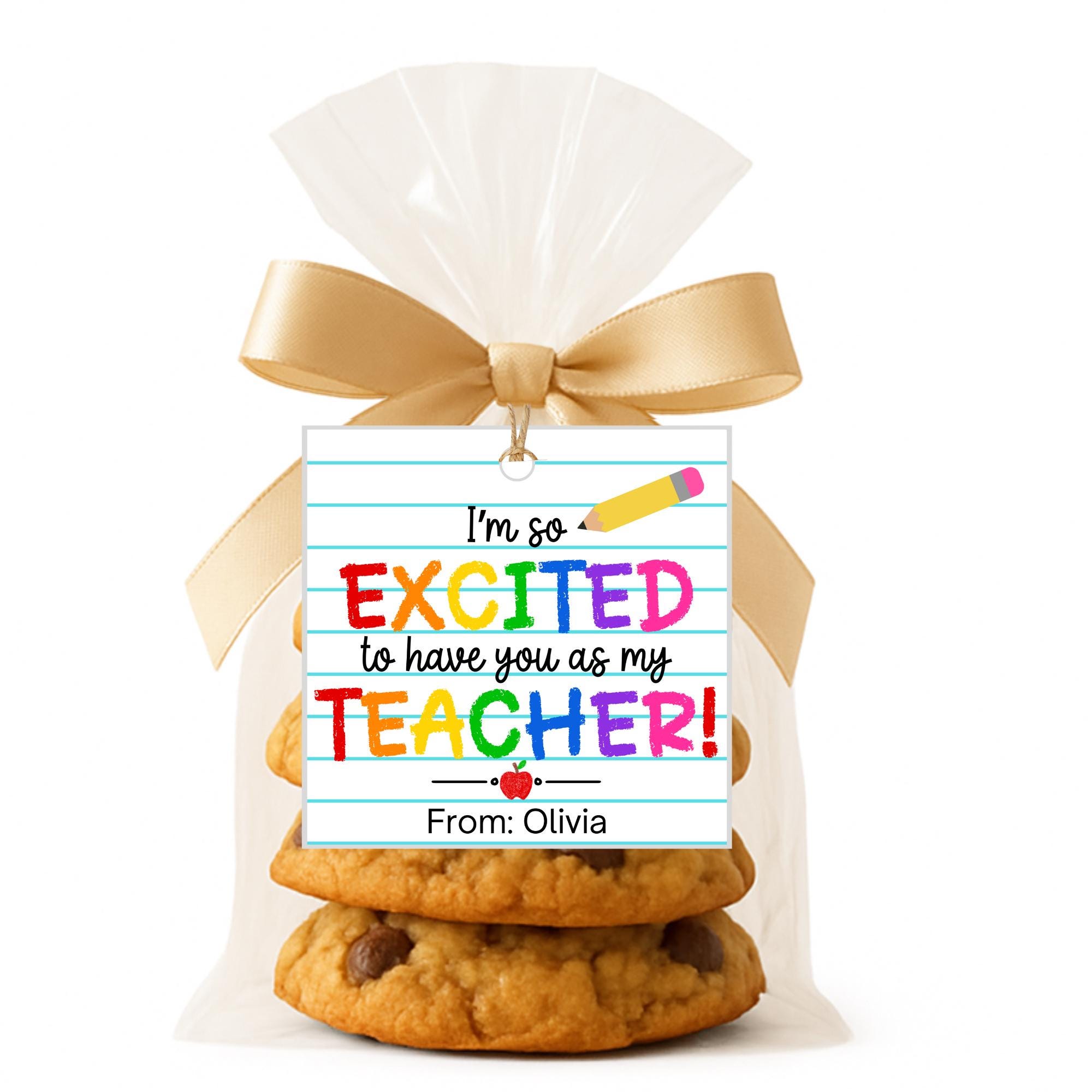 Teacher Gift Tag, Printable Back to School, Editable Template (PDF) - Etsy