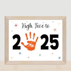 2025 Neujahr Handabdruck Handwerk: Keepsake Art (Instant Download)