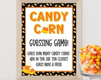 Candy Corn Guessing Game: Halloween Party, Classroom (Instant PDF Download)