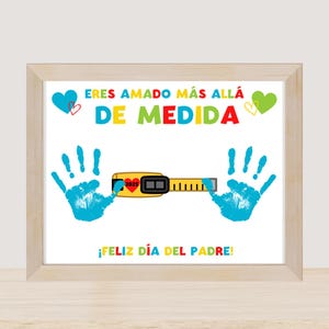 Manualidad de Imprimible de Huellas de las Manos para el Día del Padre - Eres Amado Más Allá de Medida, Regalo para el Día del Padre