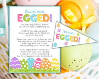 You've Been Egged Printable – Easter Egg Hunt Activity – Instant Download PDF