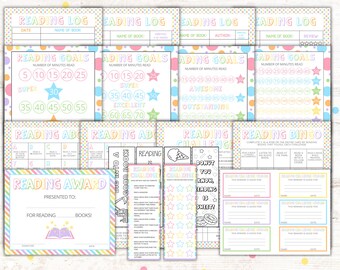 Summer Reading Log Printable Bundle Instant Download