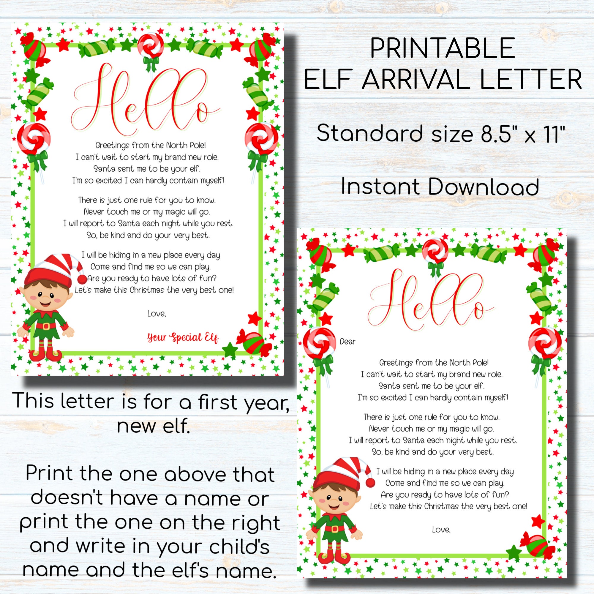 Printable Elf Letters Elf Welcome Letter New Elf Letter - Etsy Canada