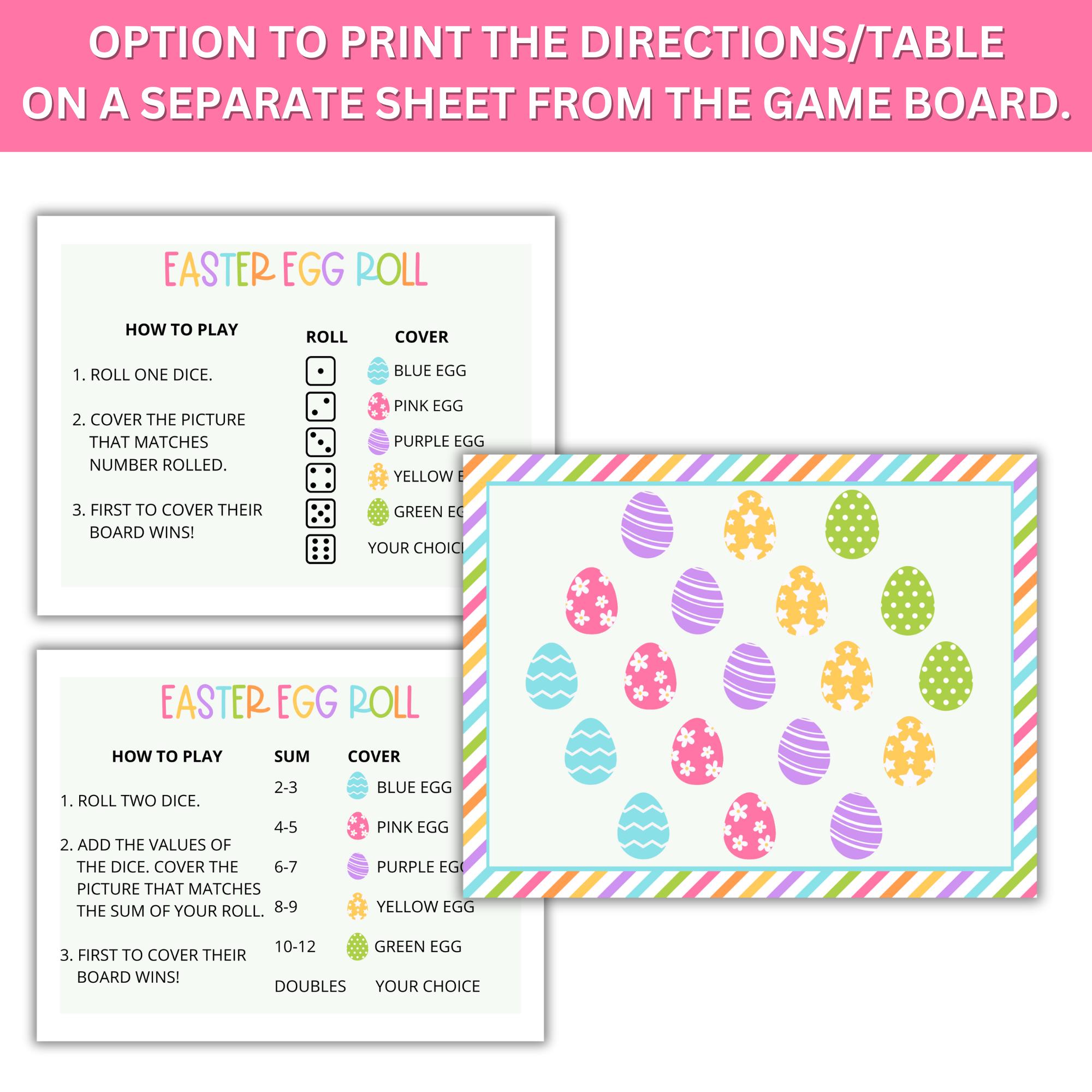 Easter Egg Roll Game Printable | Fun Easter Activity for Kids | Instant ...
