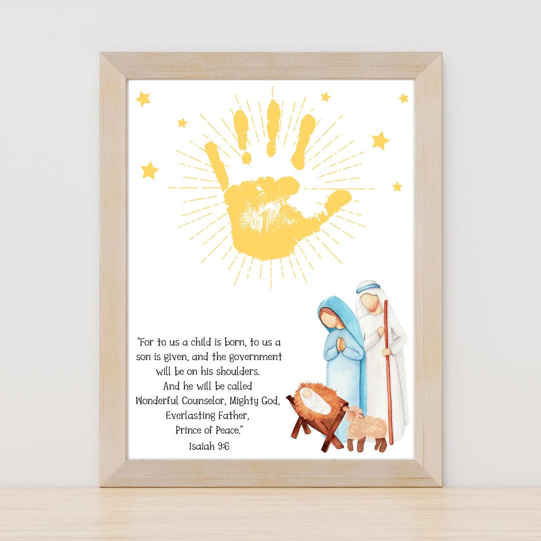 Nativity Handprint Craft: Christian Christmas Keepsake (instant ...