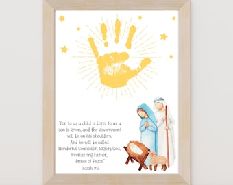 Nativity Handprint Craft: Christian Christmas Keepsake (Instant Download PDF)
