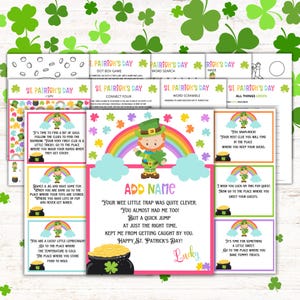 St. Patrick’s Day Leprechaun Letter and Treasure Hunt - Printable and Editable - Games and Activities