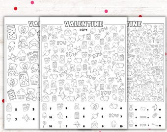 Valentine I Spy Game: Kids Printable Activity (Instant Download)