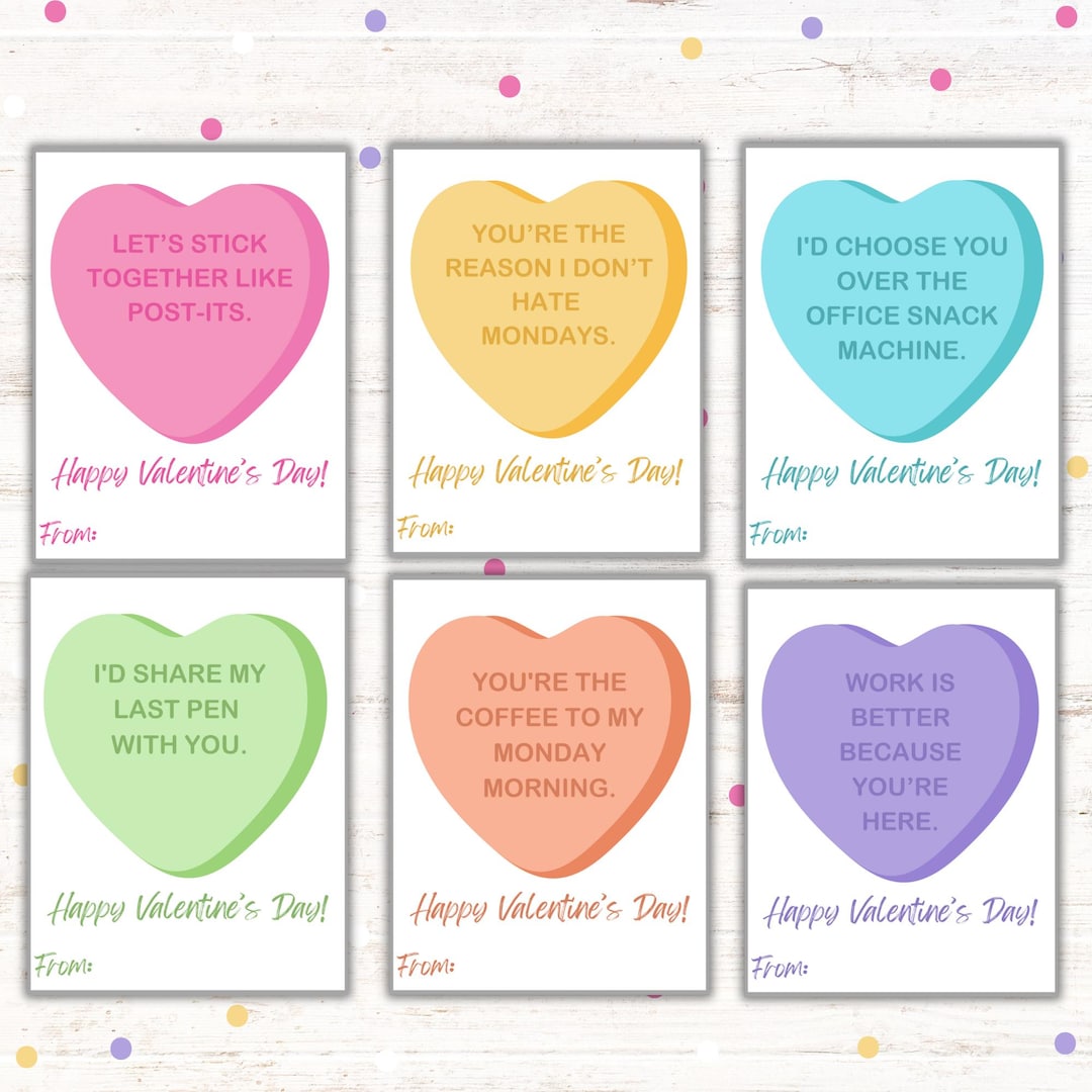 Office Valentine Cards Printable Funny Coworker Valentines Workplace