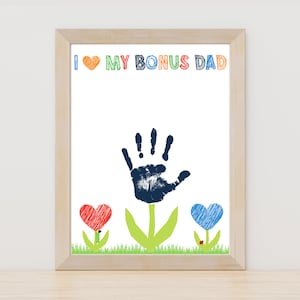 Vatertagsgeschenk Handabdruck Printable | Bonus Vater Geburtstagsgeschenk | Sofort Download