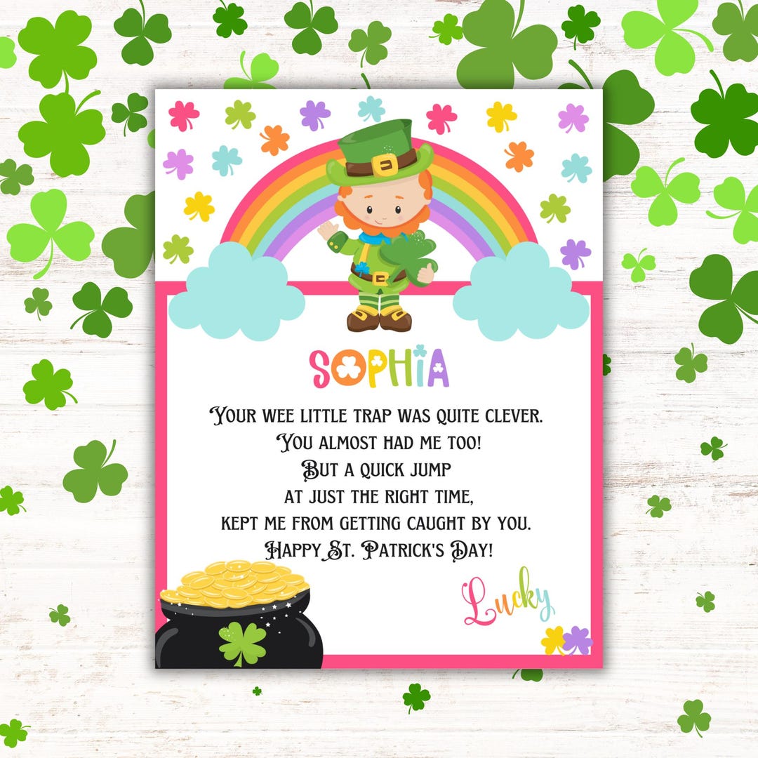 Personalized Leprechaun Letter | Custom St. Patrick’s Day Note ...