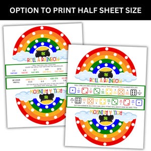 St Patrick’s Day printable game full sheet and half sheet options