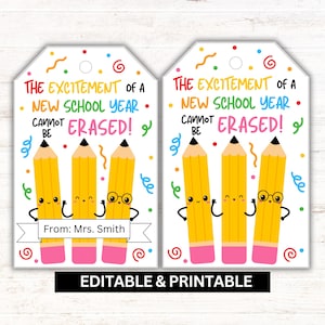 Back to School Gift Tags – Editable Teacher Gift (PDF & Canva)
