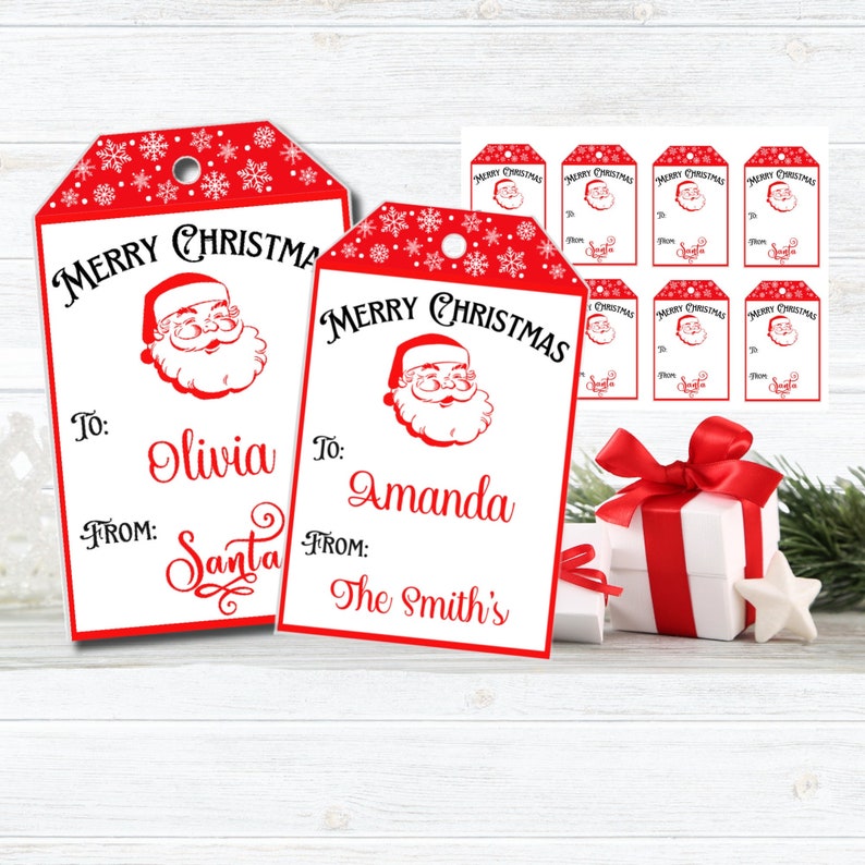 Editable Santa Gift Tag Printable Santa Gift Tag From Santa - Etsy