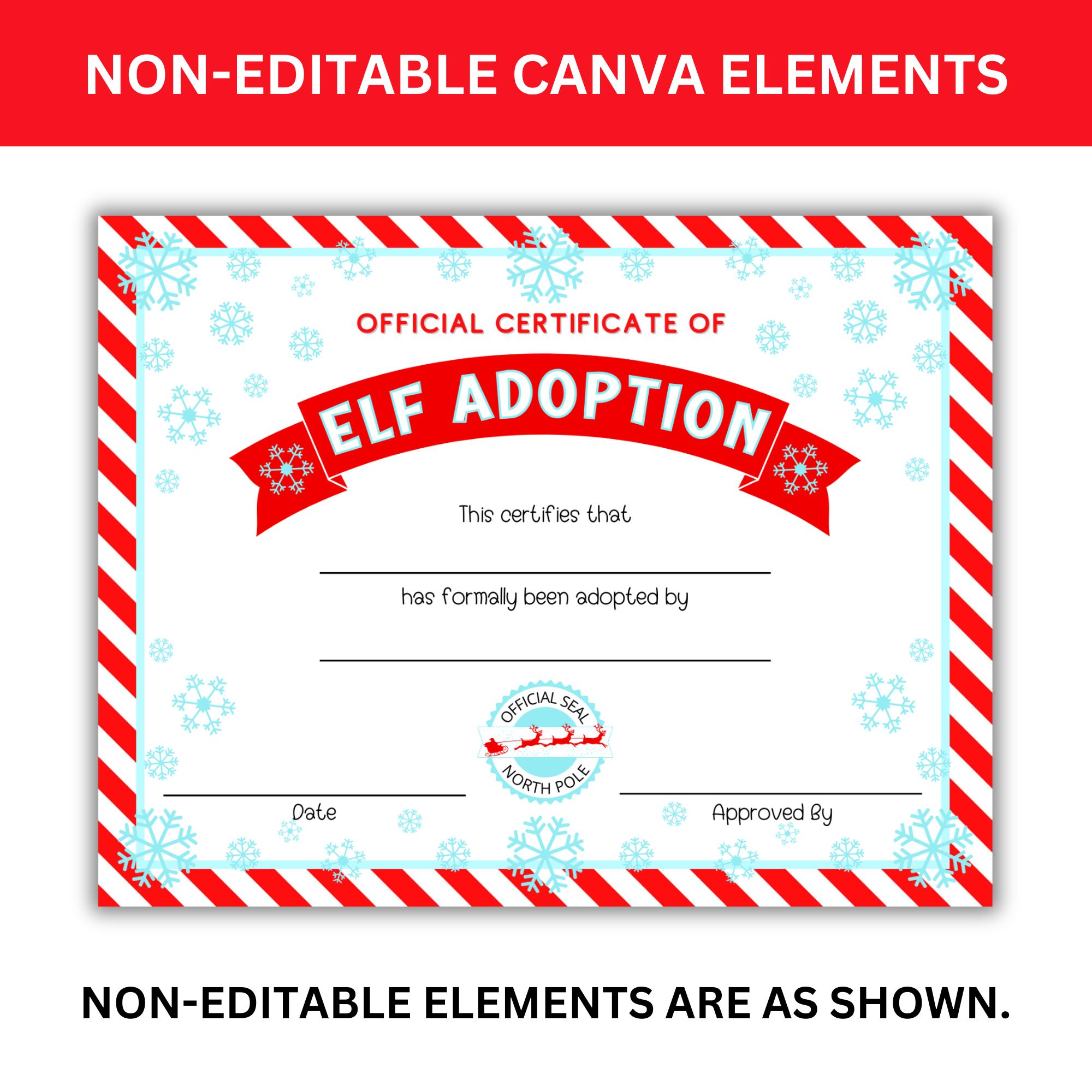 Elf Adoption Certificate Editable Canva Template Instant Download PDF - Etsy elf-adoption-certificate-editable-canva-template-instant-download-pdf-etsy