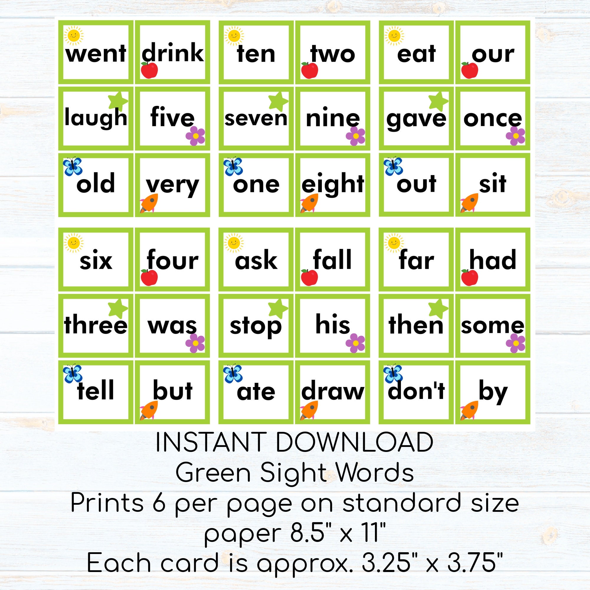 Printable Sight Word Flashcards Kindergarten 1st Grade