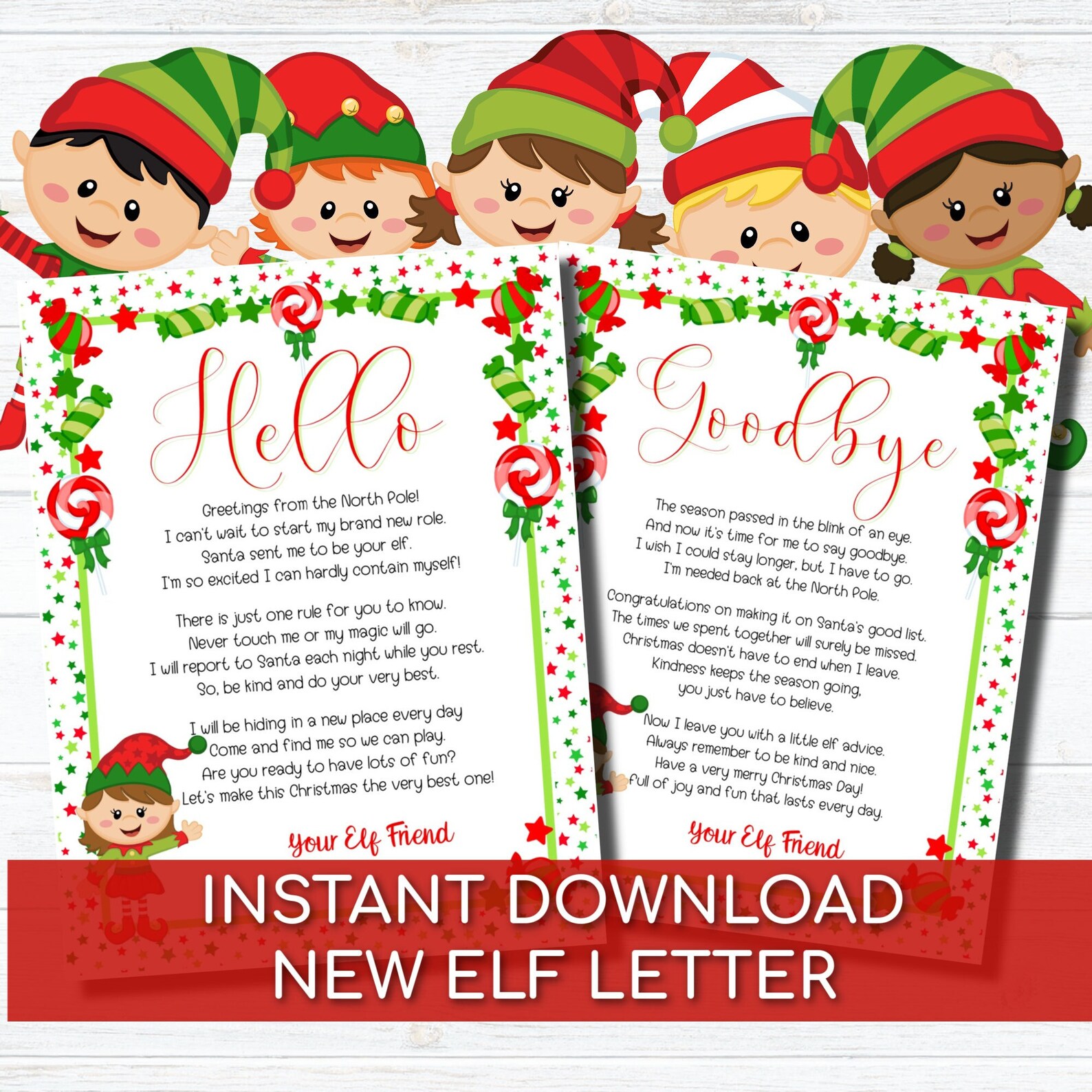 New Elf Arrival Letters Printable Elf Arrival Letters First Etsy