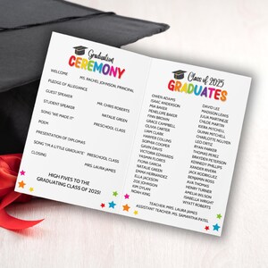 Editable Preschool Graduation Program: Canva Template (instant Download ...