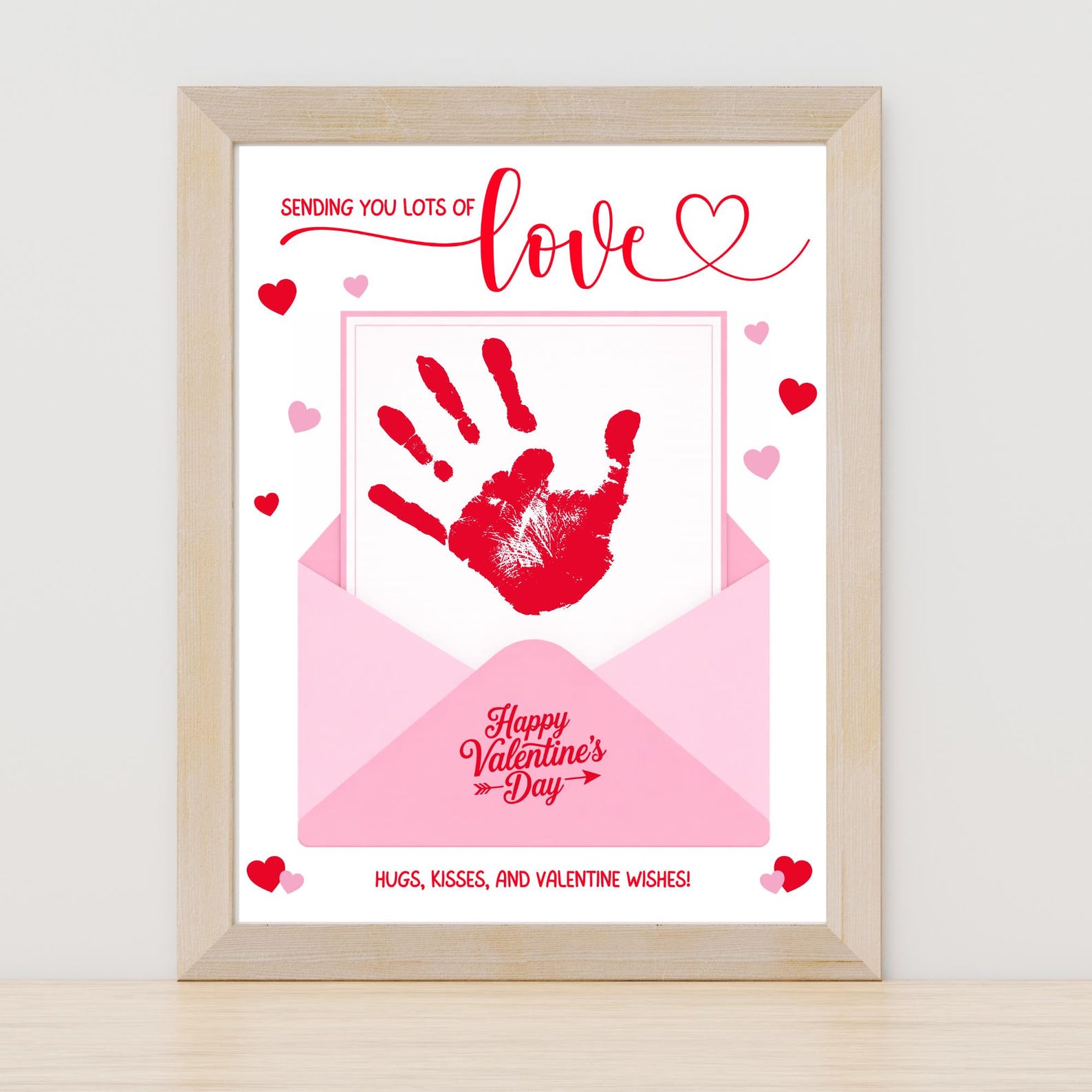 Valentine Handprint Printable | Sending Lots of Love Craft for Kids ...