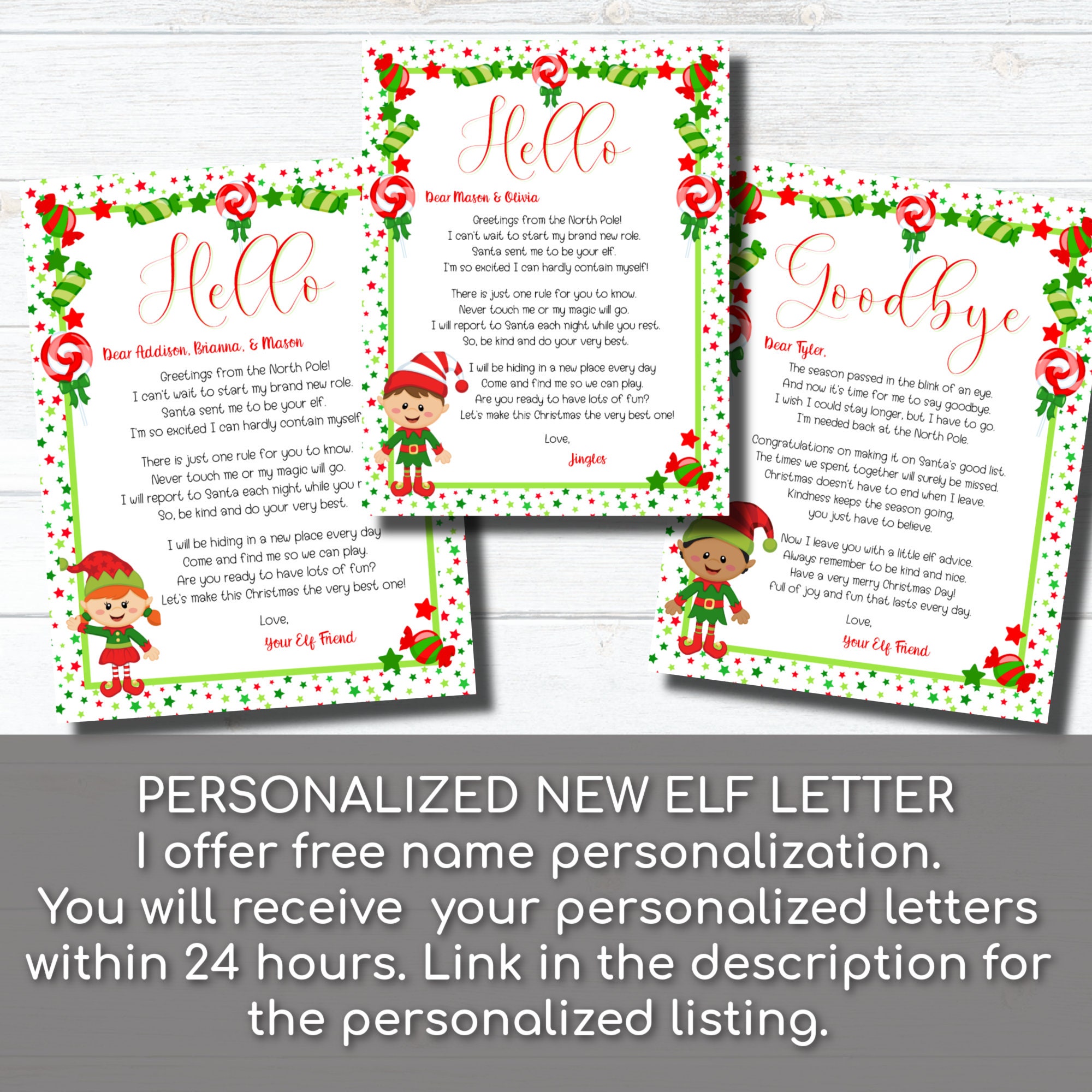 New Elf Arrival Letters Printable Elf Arrival Letters First Etsy
