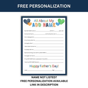 Free personalization is available if I don't have a name you need.