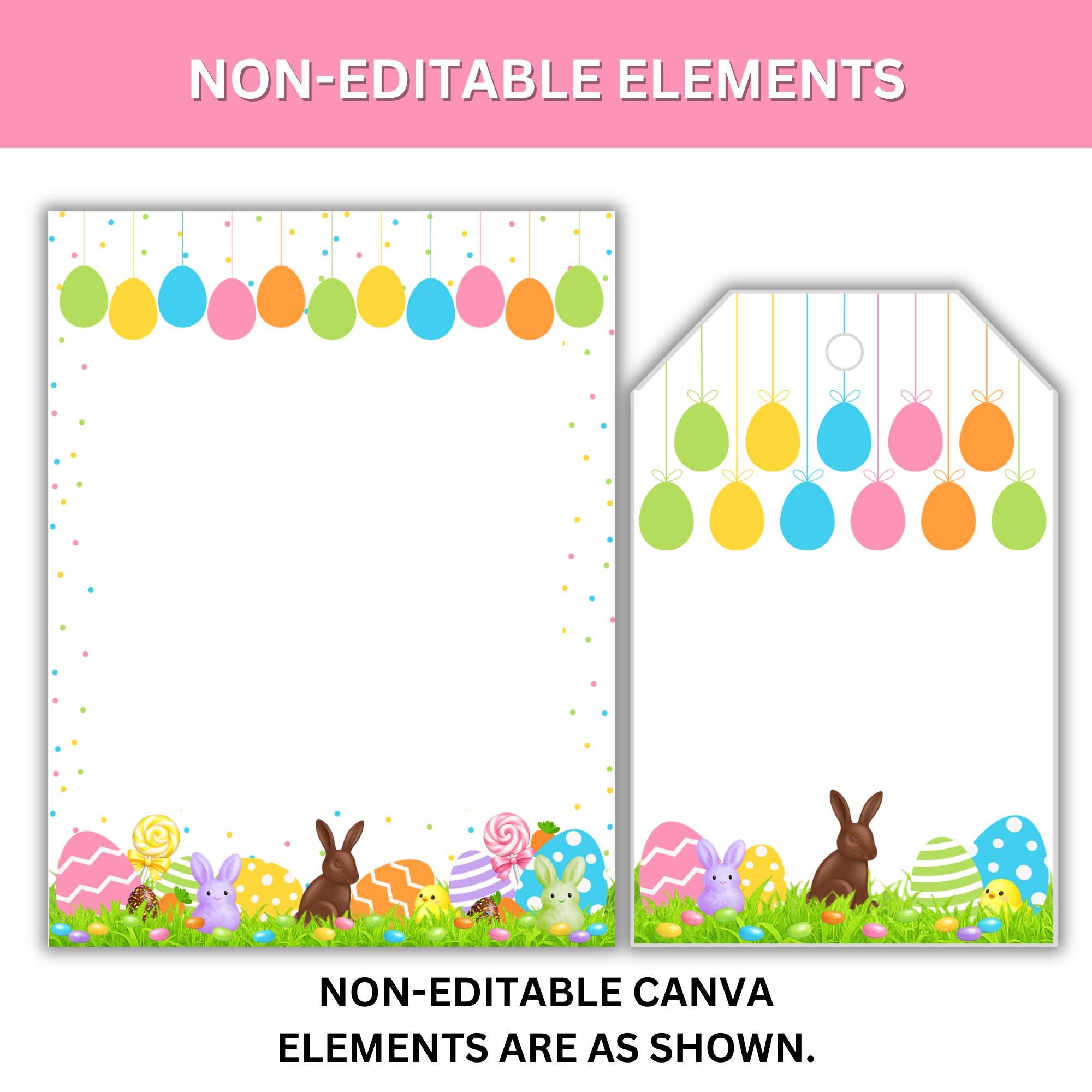 Easter Bunny Letter Printable With Gift Tags (PDF Download) - Etsy