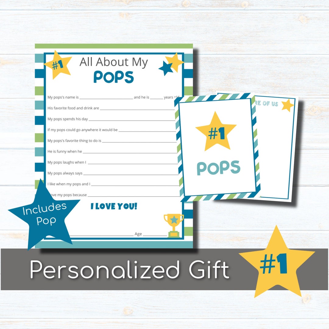 All About My Pops Printable Father's Day Printable - Etsy