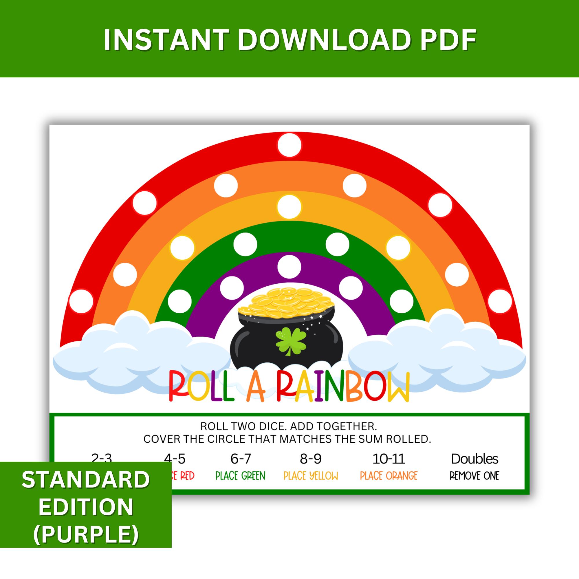 roll-a-rainbow-game-st-patrick-s-day-printable-instant-download-pdf-fun-dice-game-for-kids-etsy for Roll A Rainbow Dice Game Free Printable Roll a Rainbow Game - St. Patrick's Day Printable - Instant Download PDF - Fun Dice Game for Kids - Etsy for Roll A Rainbow Dice Game Free Printable