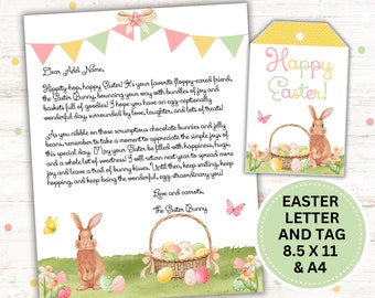 Editable Easter Bunny Letter, Official Easter Bunny Printable Letter, Easter Letter, Personalized Easter Bunny Letter