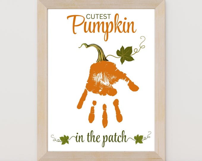 Five Little Pumpkins Handprint Poem, Fall Craft for Kids, Instant ...