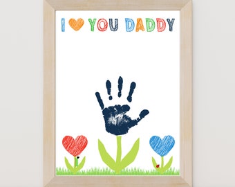 Father's Day Handprint Printable | Daddy's Birthday Gift | Instant Download