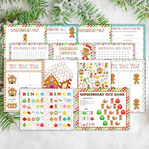 Gingerbread Game Bundle | Printable Holiday Activities PDF